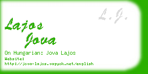 lajos jova business card